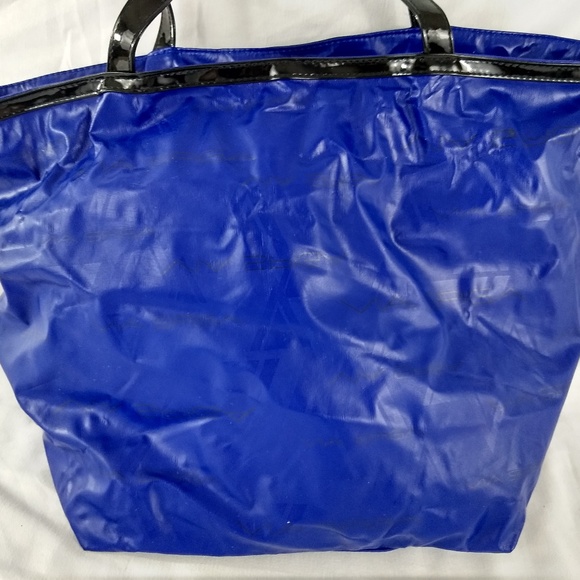 NEW VIA SPIGA BAG BLUE POLY CARRYALL - Picture 3 of 8